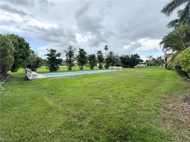 View of shuffle board courts