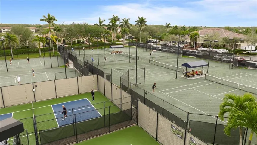 View of tennis court