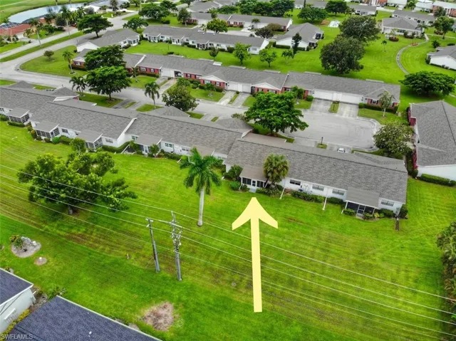 Aerial view of residential area
