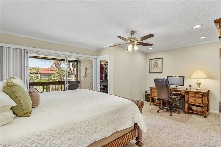 Spacious VIP Bedroom with large walk-in closet and screened Balcony