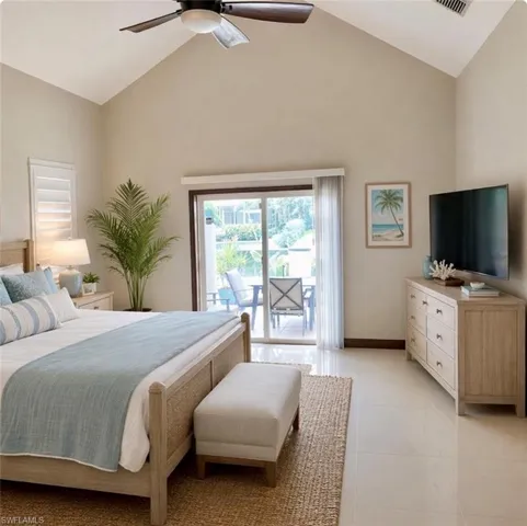 Primary bedroom virtually staged