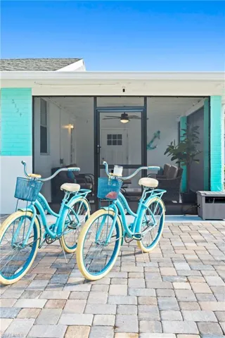 Comes equipped with 2 beach cruisers