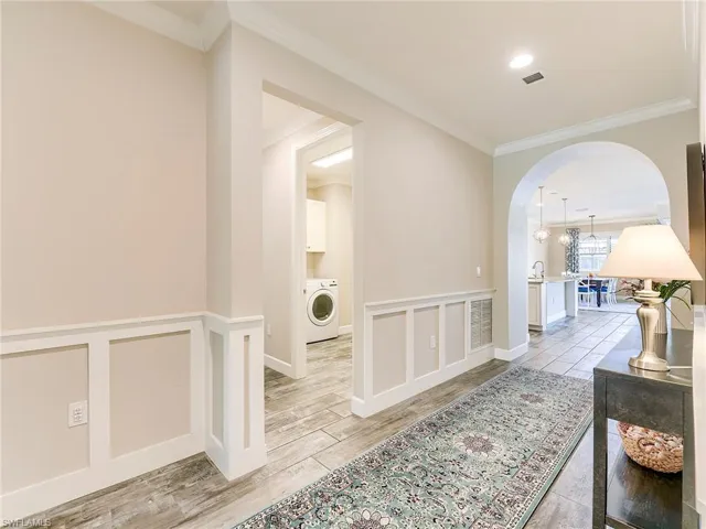 Entry to access the split bedroom design