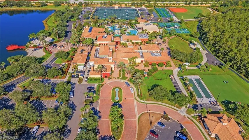 Aerial overview of property's location featuring a large body of water