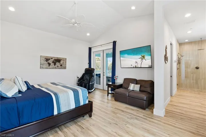 This owner's suite includes a private deck space overlooking the pool