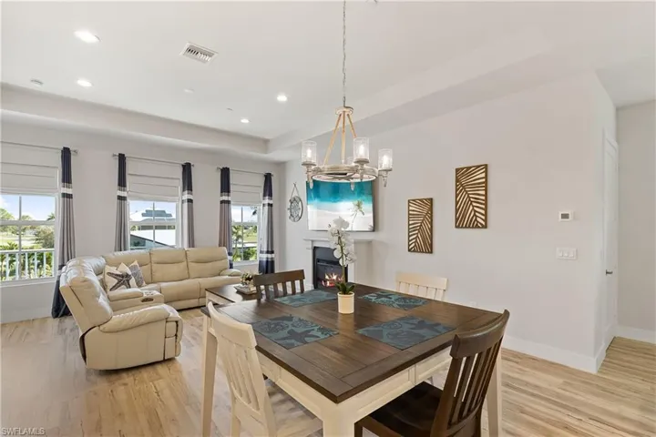 Tray ceilings and a neutral palette throughout