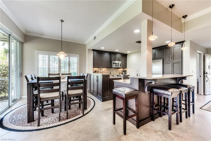 Dining and kitchen area