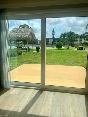 Private patio overlooks Tiki and Lake