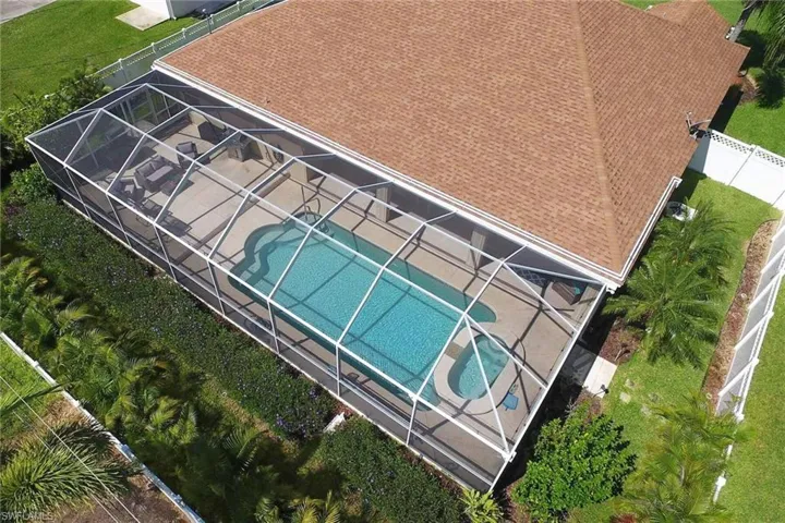 Aerial view of house