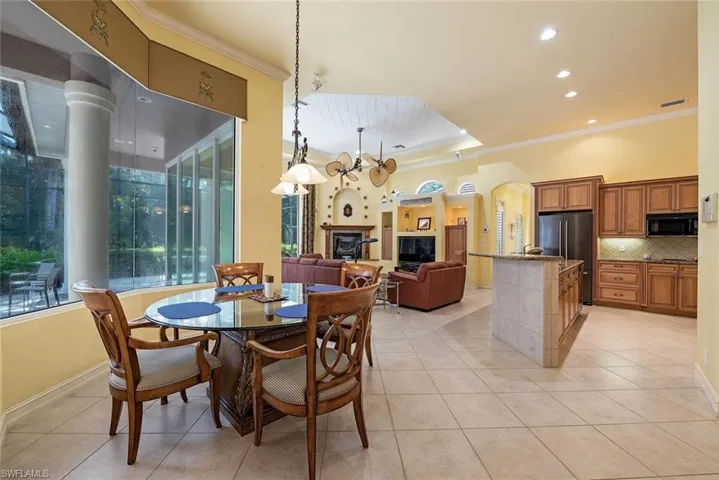 Breakfast nook off kitchen and great room