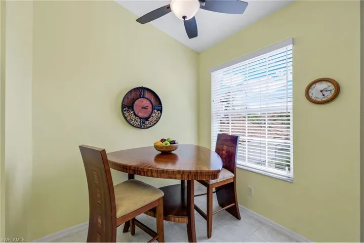 View of the dinette area in the kitchen