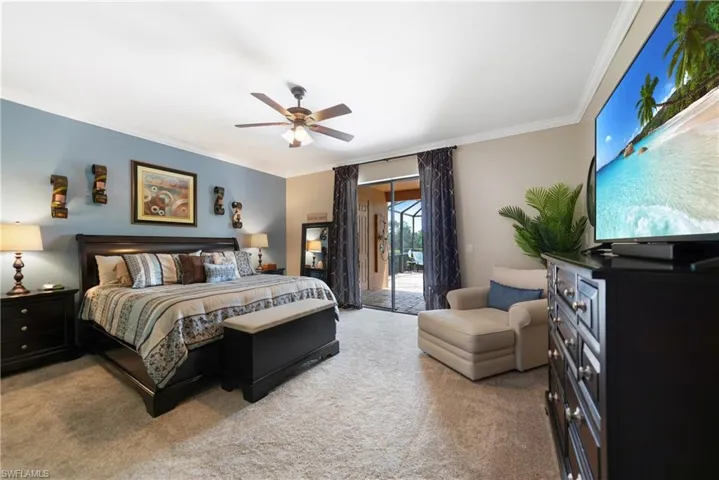 Master quite with access to the private pool and spa