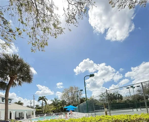 View of tennis court