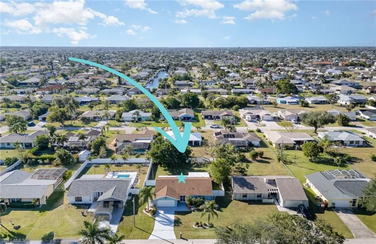 Birds eye view of property