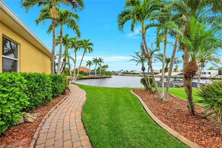 View of yard featuring a water view