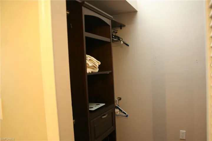 View of walk in closet