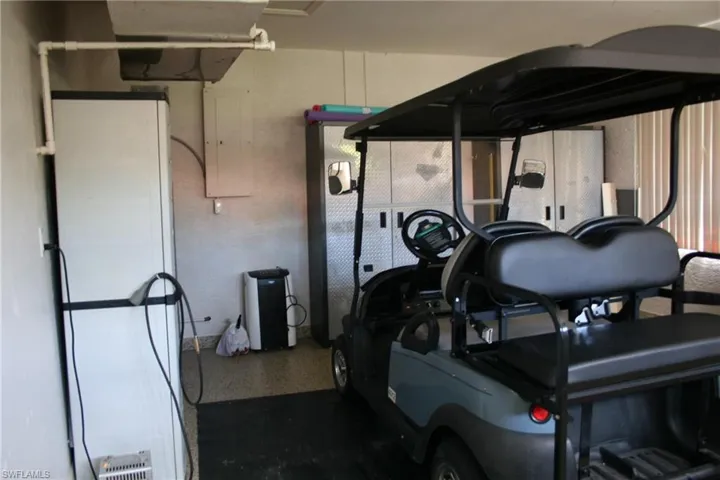 Garage with electric panel