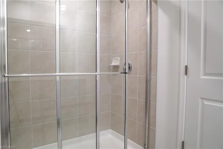 Bathroom with a shower stall
