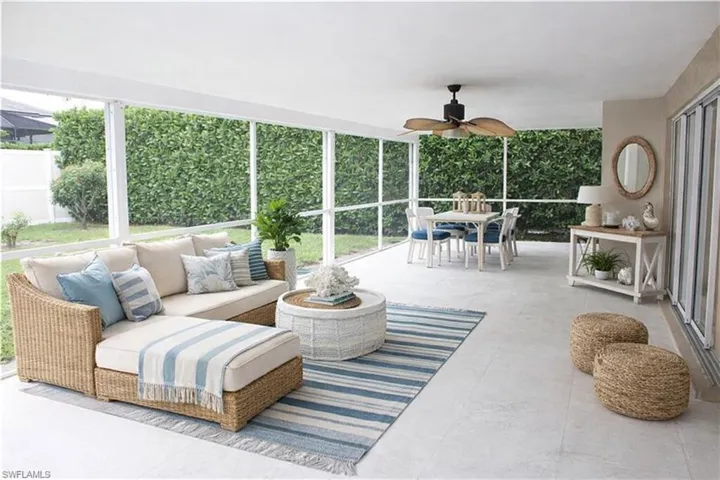 Virtually staged lanai