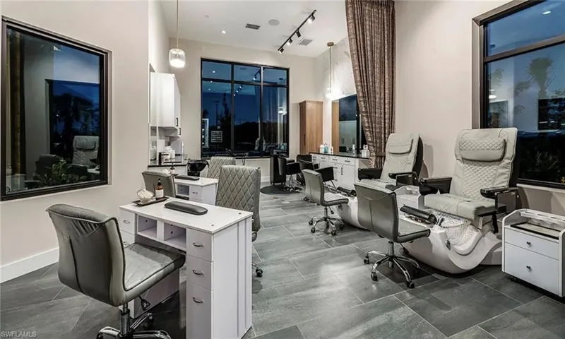 Office with rail lighting