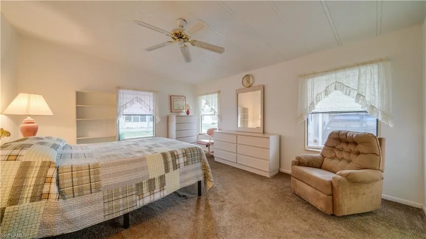 Let the Florida sun shine in! This master bedroom has much natural light.