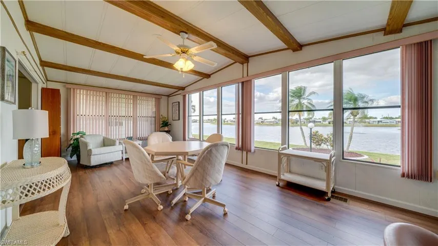 Glistening floors. Glistening water. Yes; a room with a view!