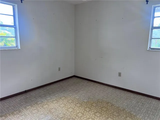 View of tiled spare room
