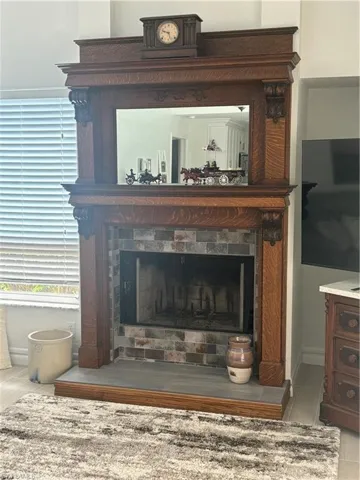 Oak Antique Fireplace