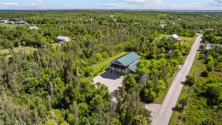 Birds eye view of property