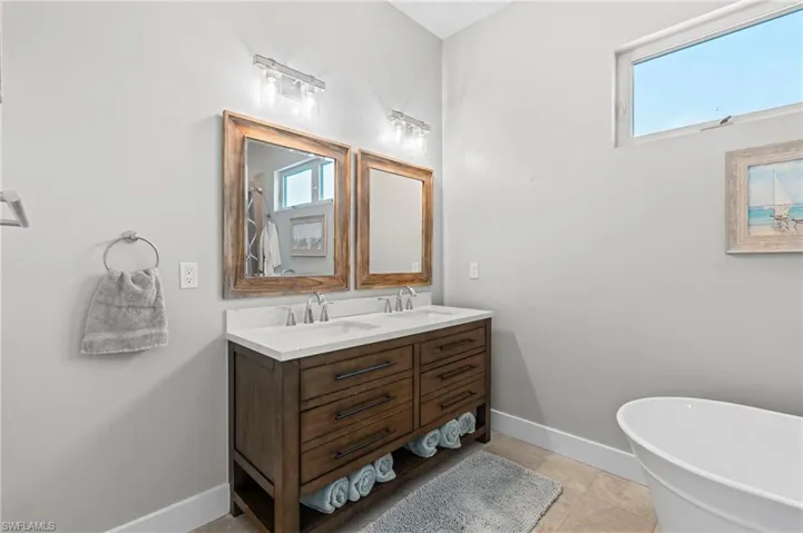 Bathroom with double vanity