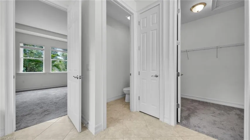 Master Bathroom with Huge Walk in Closet and Toilet closet
