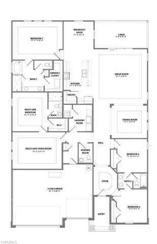 View of floor plan / room layout