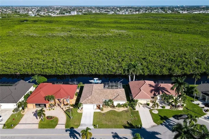 Bird's eye view with canal