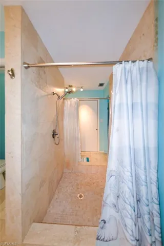 Walk through shower