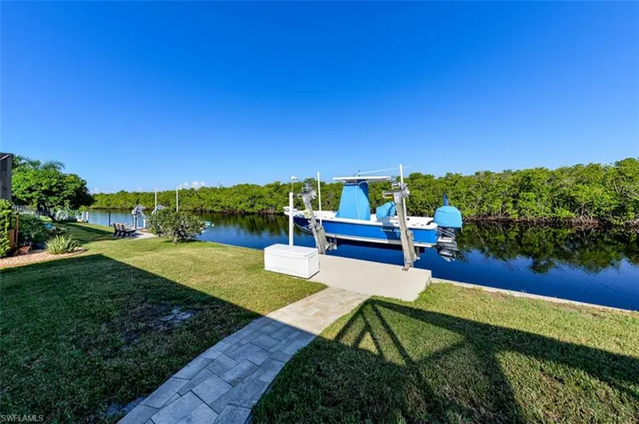 View of dock and lift