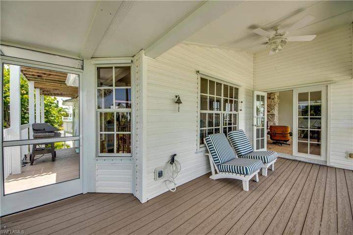 Large screened-in porch overlooking the waters of Charlotte Harbor