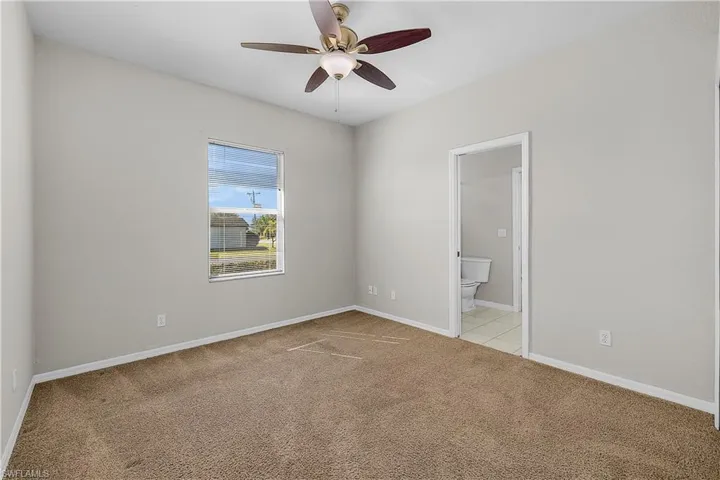 Bedroom with ceiling fan