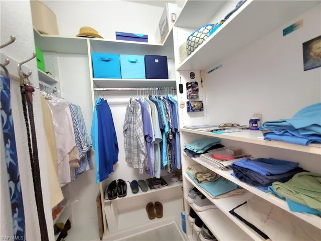 View of walk in closet