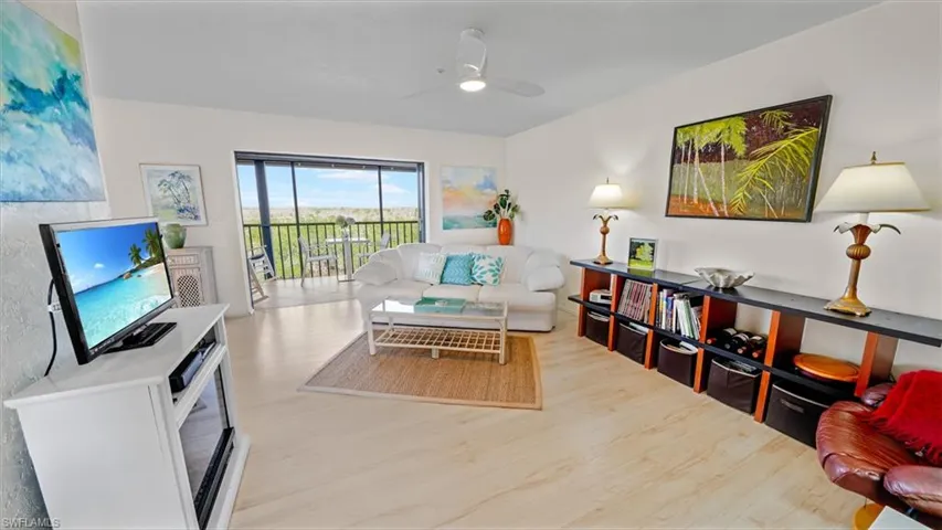 Entering the home you are greeted by the lovely view and bright furnishings.