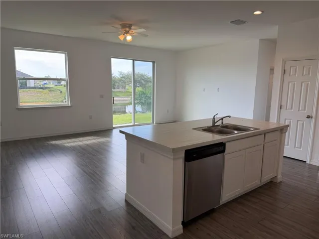 Kitchen and living room