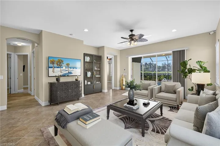 Staged living room