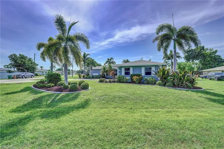 View of grassy yard