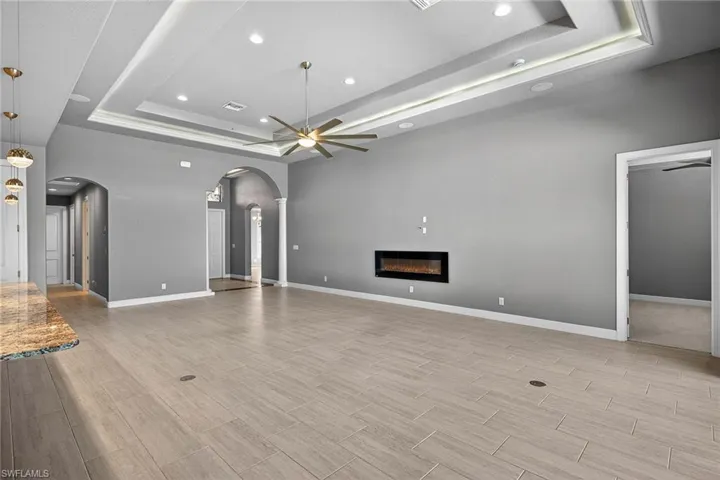 Arched doorway invites your guests in