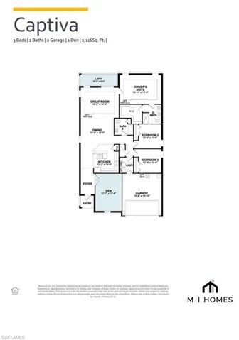 Captiva, 3 Bedroom + Den Option
