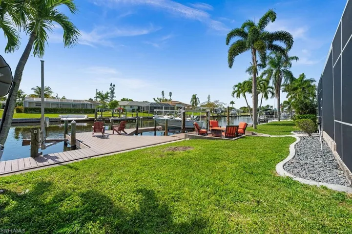 Dock and Sitting Area on Gulf Access Canal