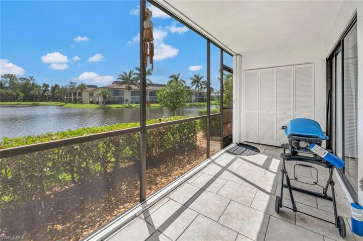 Lake view.   Grill will not be there----because it is not allowed in a rental.