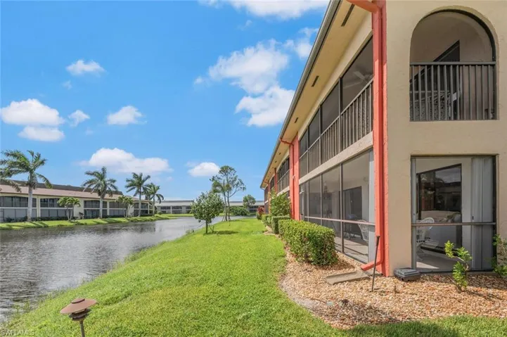 Here you see what will be your lanai--extra privacy at this end unit.