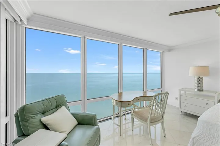 Primary Bedroom, with Direct Gulf Views!