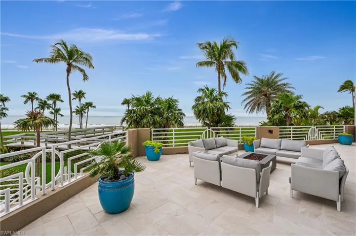 View of the Patio and short walk to the beach