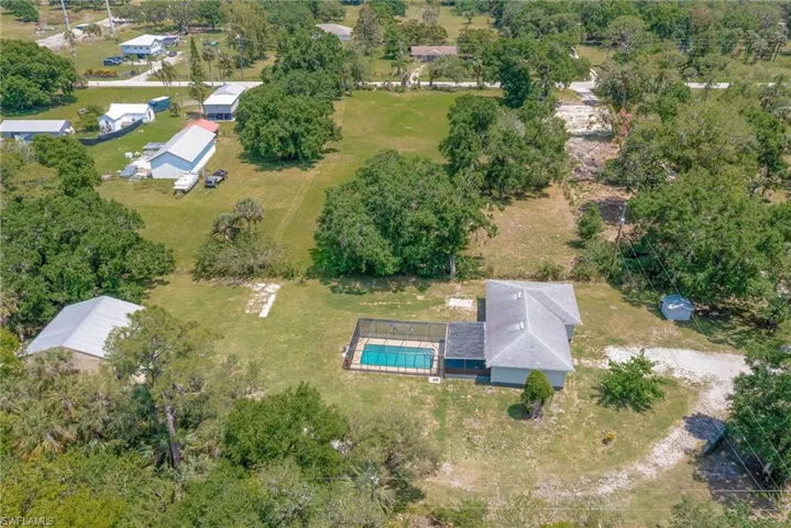 Birds eye view of property
